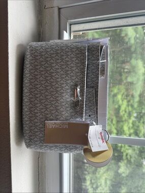 Michael Kors Gray Signature Logo Crossbody Bag